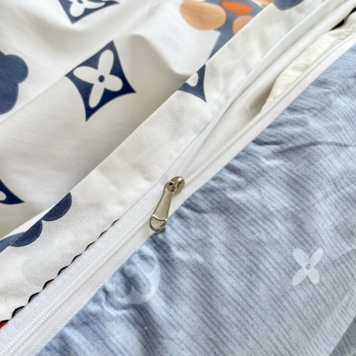 91家纺网 家纺一手货源 找家纺 HL原创 2022新款13070全棉40支北欧风四件套 拼接格