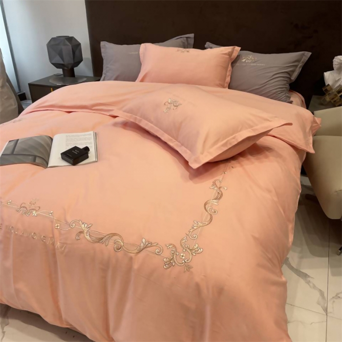 91家纺网 家纺一手货源 找家纺 慕尚 2025新款纯棉50支铂金棉刺绣四件套 铂金玉