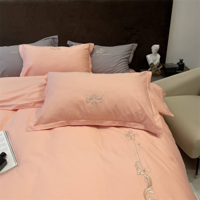 91家纺网 家纺一手货源 找家纺 慕尚 2025新款纯棉50支铂金棉刺绣四件套 铂金玉