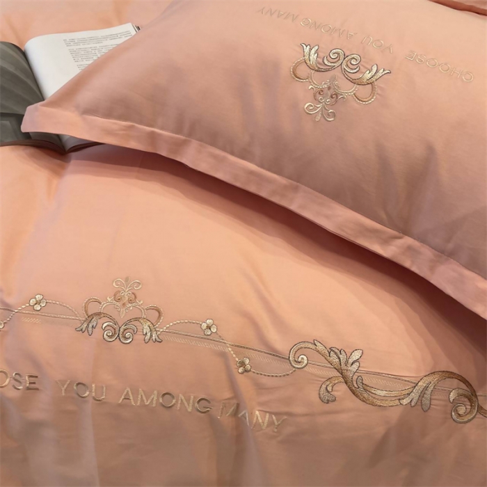 91家纺网 家纺一手货源 找家纺 慕尚 2025新款纯棉50支铂金棉刺绣四件套 铂金玉