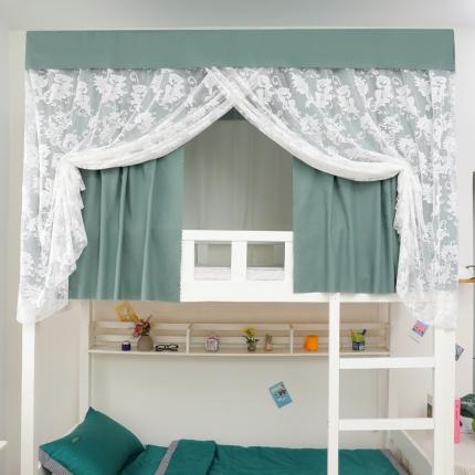 91家纺网 家纺一手货源 找家纺 总飞轮海 提花床帘款遮光蚊帐XL-16（风格一）铁艺烤漆支架+送风扇杆