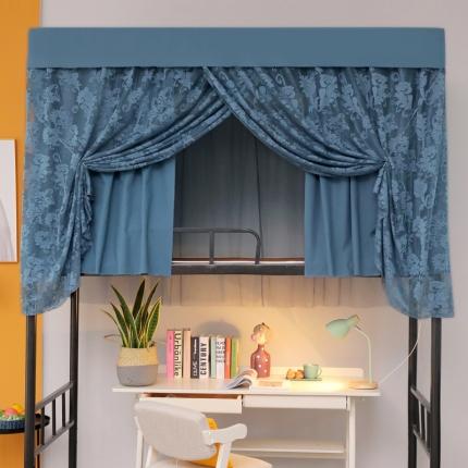 91家纺网 家纺一手货源 找家纺 总飞轮海 提花床帘款遮光蚊帐XL-16（风格二）（铁艺烤漆支架）