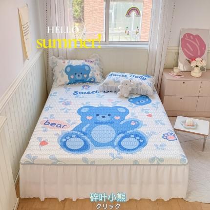 91家纺网 家纺一手货源 找家纺 顾里 2022新款ins韩系仙女温柔床裙系列席 碎叶小熊