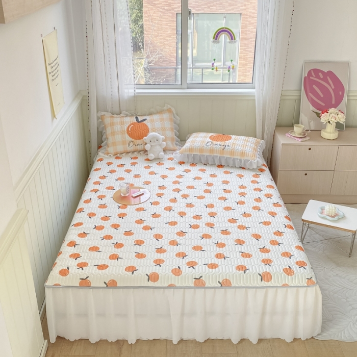 91家纺网 家纺一手货源 找家纺 顾里 2022新款ins韩系仙女温柔床裙系列席 ins桔子