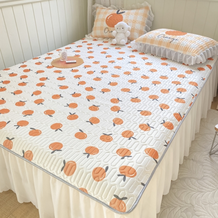 91家纺网 家纺一手货源 找家纺 顾里 2022新款ins韩系仙女温柔床裙系列席 ins桔子