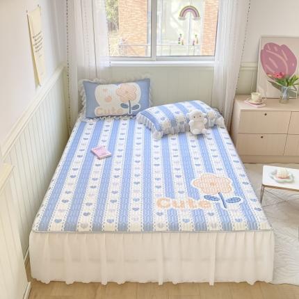 顾里 2022新款ins韩系仙女温柔床裙系列席 爱心花花