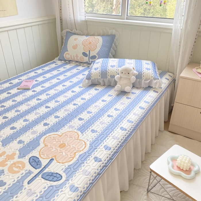 91家纺网 家纺一手货源 找家纺 顾里 2022新款ins韩系仙女温柔床裙系列席 爱心花花