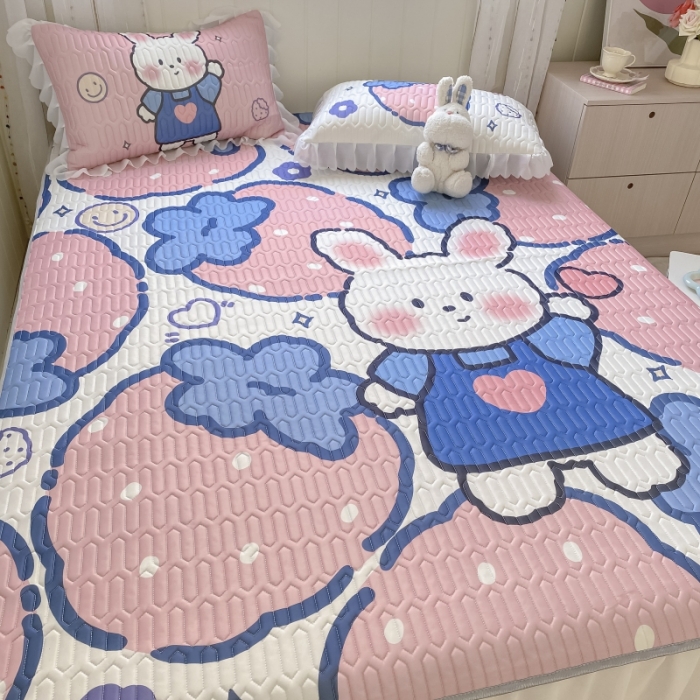 91家纺网 家纺一手货源 找家纺 顾里 2022新款ins韩系仙女温柔床裙系列席 草莓小兔