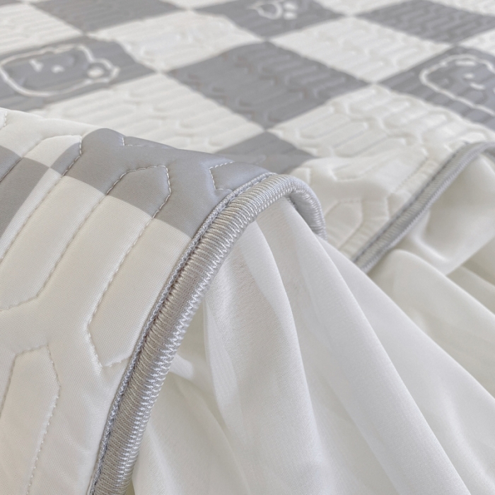 91家纺网 家纺一手货源 找家纺 顾里 2022新款ins韩系仙女温柔床裙系列席 方块小熊