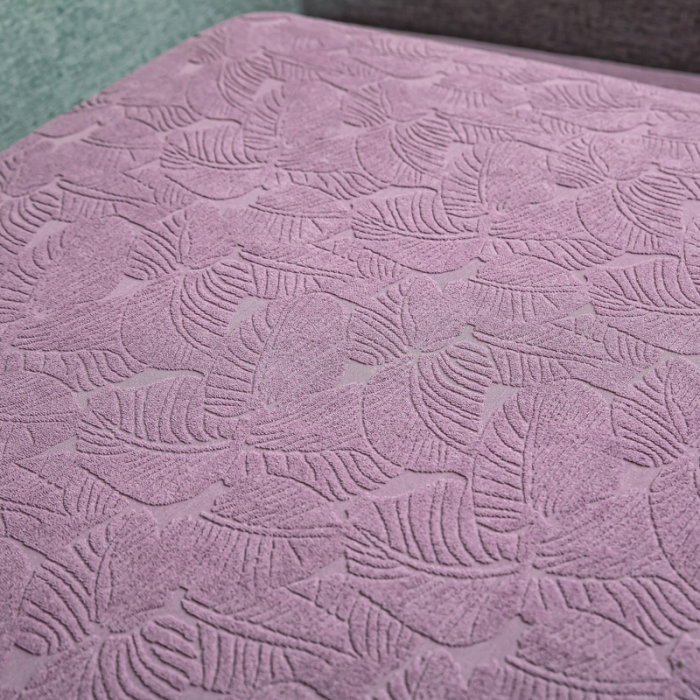 91家纺网 家纺一手货源 找家纺 2022新款提花-小树叶款沙发坐垫套系列 紫色