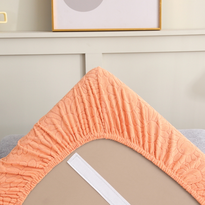 91家纺网 家纺一手货源 找家纺 千彤沙发垫 2022新款提花太阳花系列沙发套 橙色