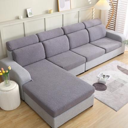 91家纺网 家纺一手货源 找家纺 千彤沙发垫 2022新款提花太阳花系列沙发套 浅灰