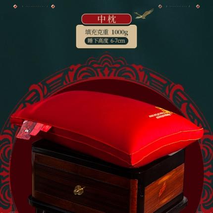 91家纺网 家纺一手货源 找家纺 2025中国红100s澳棉设计师款双喜结婚喜庆婚庆枕头枕芯