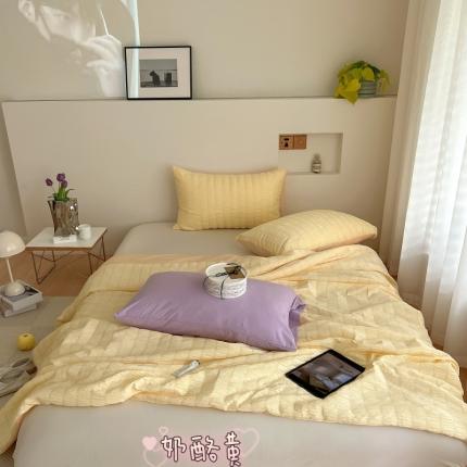 91家纺网 家纺一手货源 找家纺 顾里 2022新款ins韩系仙女泡泡纱夏被子被芯