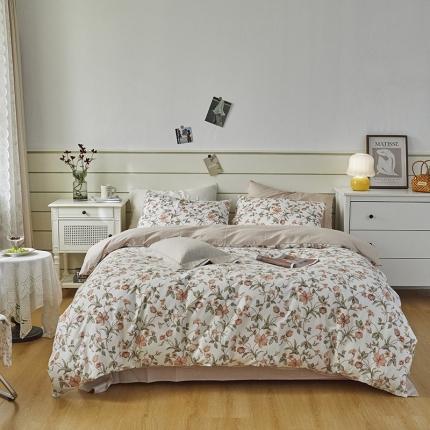 91家纺网 家纺一手货源 找家纺 （总）希文 2022新款全棉13372印花四件套-沐风系列