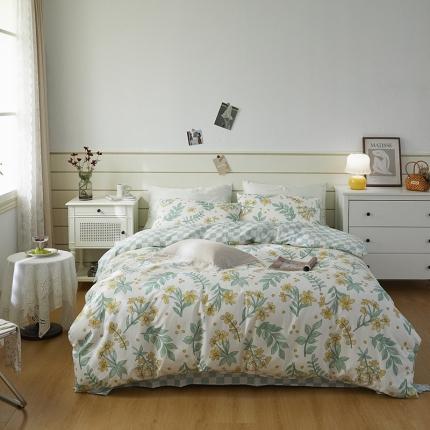 91家纺网 家纺一手货源 找家纺 （总）希文 2022新款全棉13372印花四件套-沐风系列