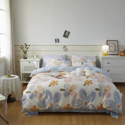 91家纺网 家纺一手货源 找家纺 （总）希文 2022新款全棉13372印花四件套-沐风系列