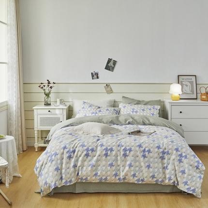 91家纺网 家纺一手货源 找家纺 （总）希文 2022新款全棉13372印花四件套-沐风系列