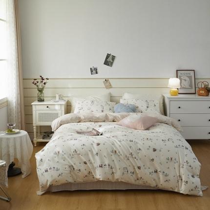 91家纺网 家纺一手货源 找家纺 （总）希文 2022新款全棉13372印花四件套-沐风系列