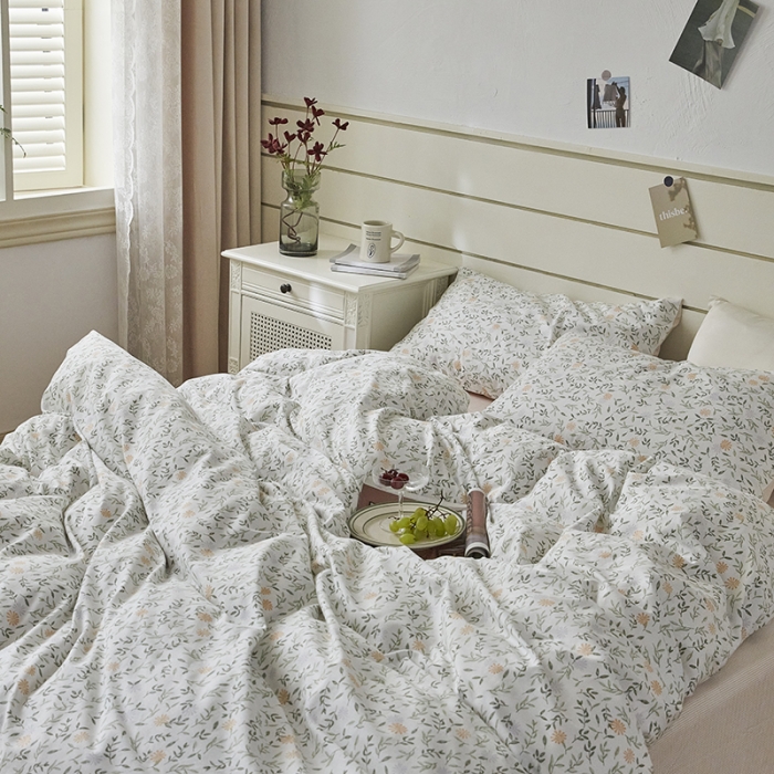 91家纺网 家纺一手货源 找家纺 希文 2022新款全棉13372印花四件套-沐风系列 晨曦