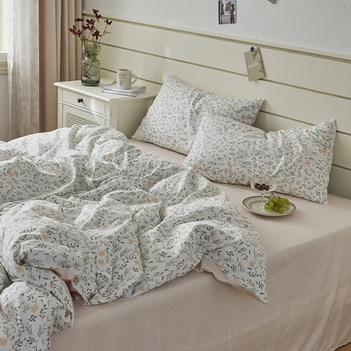 91家纺网 家纺一手货源 找家纺 希文 2022新款全棉13372印花四件套-沐风系列 晨曦