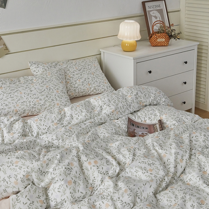 91家纺网 家纺一手货源 找家纺 希文 2022新款全棉13372印花四件套-沐风系列 晨曦