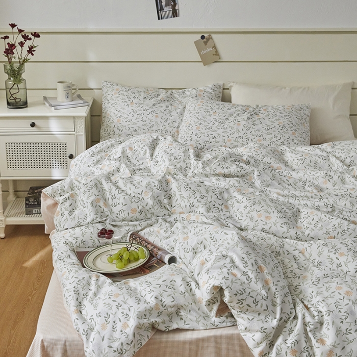 91家纺网 家纺一手货源 找家纺 希文 2022新款全棉13372印花四件套-沐风系列 晨曦