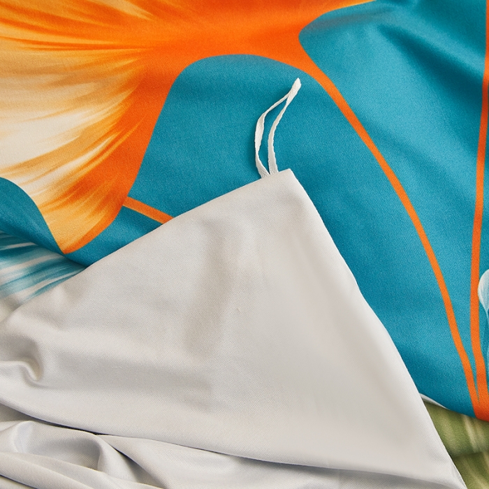 91家纺网 家纺一手货源 找家纺 2023直播爆款140新款高端数码印花四季棉四件套多彩银杏