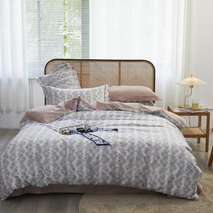 91家纺网 家纺一手货源 找家纺 总 由丽 2025新款全棉铂金棉精梳臻棉印花四件套被套放缩水