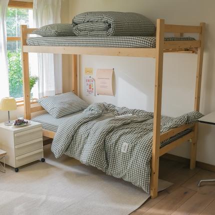 91家纺网 家纺一手货源 找家纺 （总）寐眠 2022新款色织水洗棉学生三件套套件