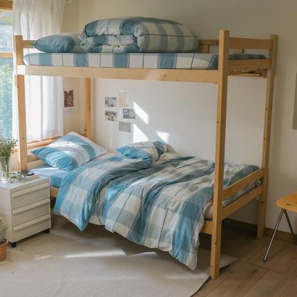 91家纺网 家纺一手货源 找家纺 （总）寐眠 2022新款色织水洗棉学生三件套套件