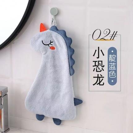 91家纺网 家纺一手货源 找家纺 双梦毛巾 加大加厚珊瑚绒毛巾卡通儿童直播38*19 小恐龙蓝