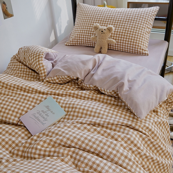 91家纺网 家纺一手货源 找家纺 世爵 2022新款亲肤棉学生宿舍上下铺三件套开学季 优格咖