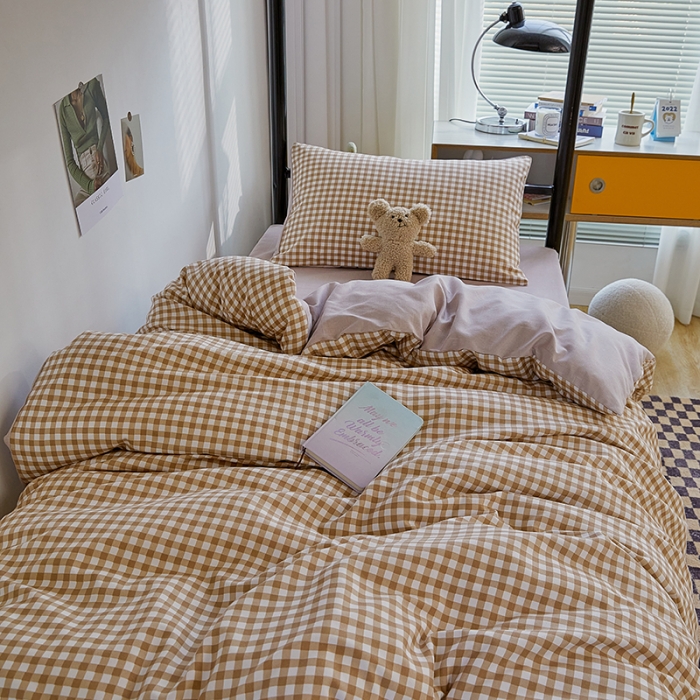 91家纺网 家纺一手货源 找家纺 世爵 2022新款亲肤棉学生宿舍上下铺三件套开学季 优格咖