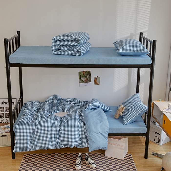 91家纺网 家纺一手货源 找家纺 世爵 2022新款亲肤棉学生宿舍上下铺三件套开学季 优格兰