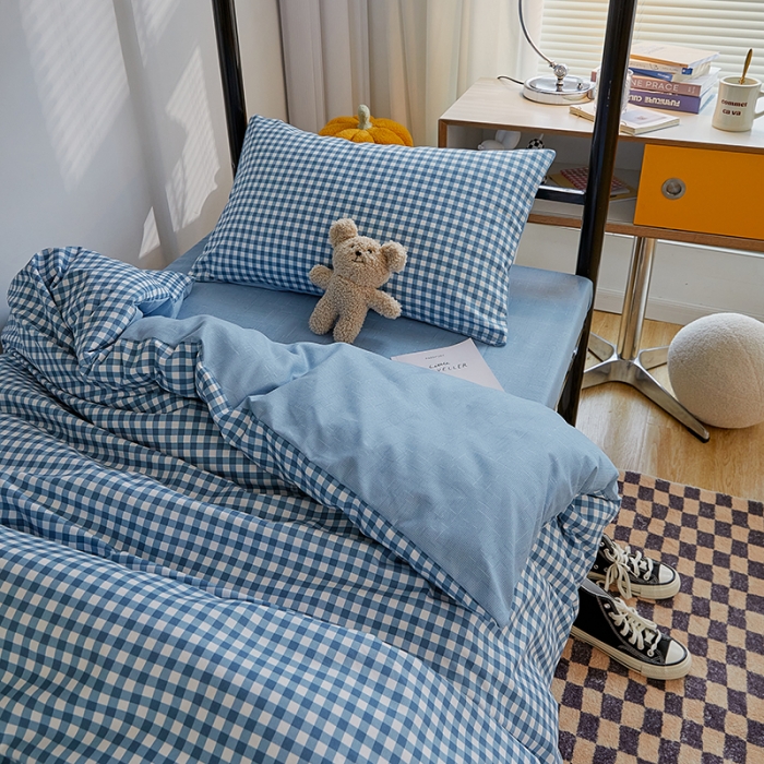 91家纺网 家纺一手货源 找家纺 世爵 2022新款亲肤棉学生宿舍上下铺三件套开学季 优格兰