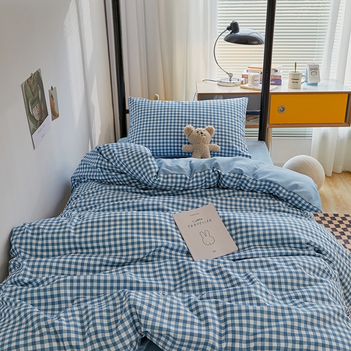 91家纺网 家纺一手货源 找家纺 世爵 2022新款亲肤棉学生宿舍上下铺三件套开学季 优格兰