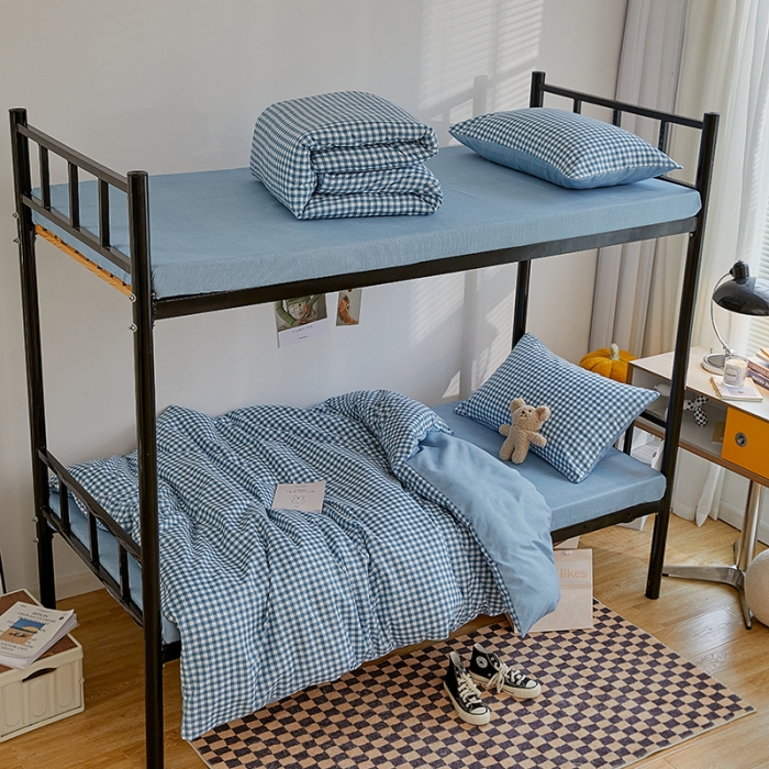 91家纺网 家纺一手货源 找家纺 世爵 2022新款亲肤棉学生宿舍上下铺三件套开学季 优格兰