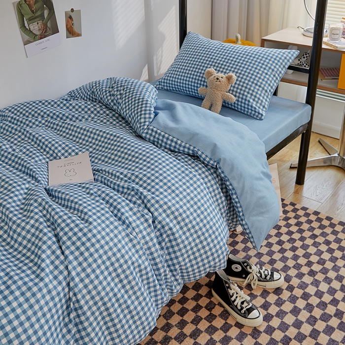 91家纺网 家纺一手货源 找家纺 世爵 2022新款亲肤棉学生宿舍上下铺三件套开学季 优格兰