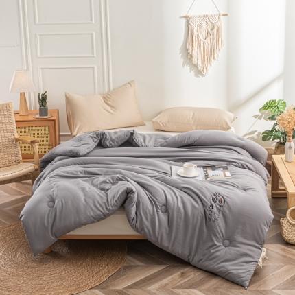 91家纺网 家纺一手货源 找家纺 （总）壹张床 2025新款A类针织棉原棉大豆被冬被子母被被芯子母扣系列