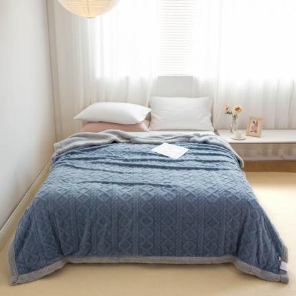 91家纺网 家纺一手货源 找家纺 总 羋多 2023年新款AB版提花玫瑰绒羊羔绒塔芙绒羊羔绒毯子舒棉绒毛毯