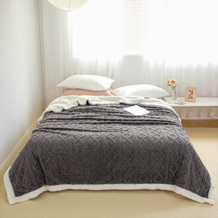 91家纺网 家纺一手货源 找家纺 总 羋多 2023年新款AB版提花玫瑰绒羊羔绒塔芙绒羊羔绒毯子舒棉绒毛毯