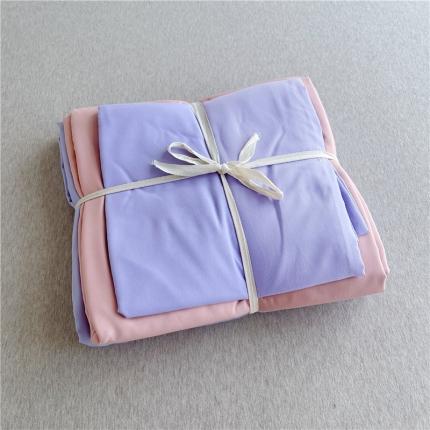 91家纺网 家纺一手货源 找家纺 总105克加厚水洗棉日式无印风格子条纹四件套纯色被套床单床笠三件套