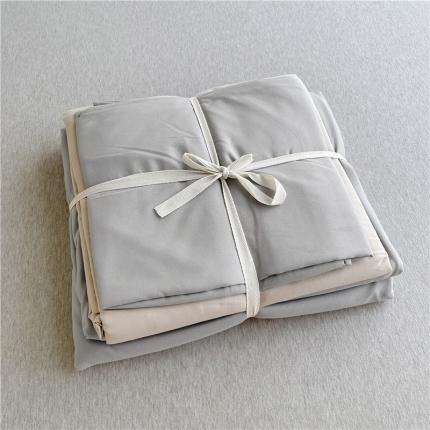 91家纺网 家纺一手货源 找家纺 曼璐 105克加厚水洗棉日系无印风纯色被套床单床笠三件套浅灰卡其