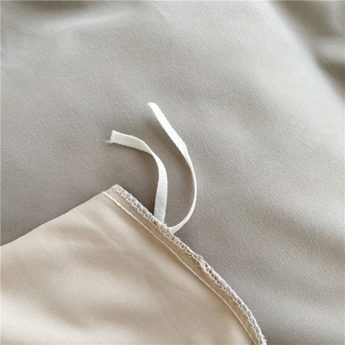 91家纺网 家纺一手货源 找家纺 曼璐 105克加厚水洗棉日系无印风纯色被套床单床笠三件套浅灰卡其