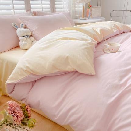 91家纺网 家纺一手货源 找家纺 （总）雨帆家纺 2023新款ins风水洗棉磨毛四件套