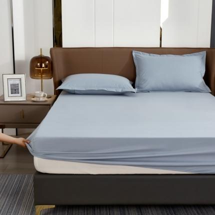 91家纺网 家纺一手货源 找家纺 曼陀罗 2025新款A类原棉防水床笠 防水-雾霾蓝