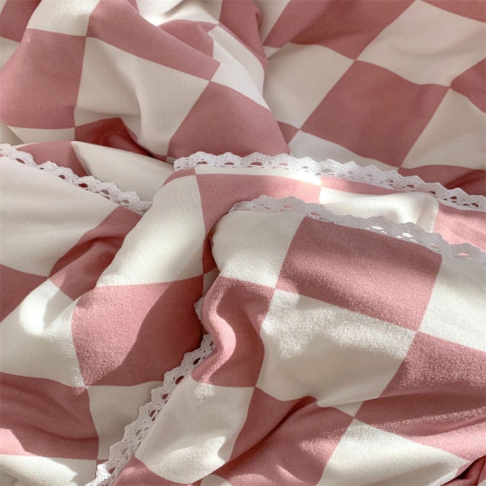 91家纺网 家纺一手货源 找家纺 顾里家纺 2022新款牛奶针织棉夏被-韩式场景 豆沙粉