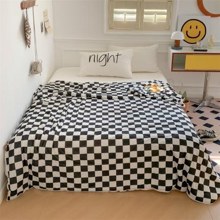 顾里家纺 2022新款牛奶针织棉夏被-韩式场景 经典黑