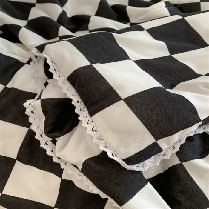 91家纺网 家纺一手货源 找家纺 顾里家纺 2022新款牛奶针织棉夏被-韩式场景 经典黑